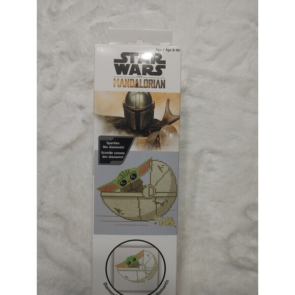 Camelot Dotz Diamond Painting Art Kit 8.7"X8.7" The Mandalorian The Child Moving - Picture 2 of 8
